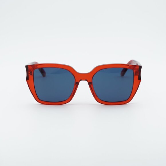 Dior DIORGLOW S1I 35B0 Sunglasses Red Square Frame, Blue Lenses main image 4